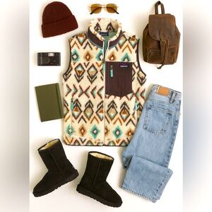 Patagonia Multicolor Aztec Sherpa Fleece Vest